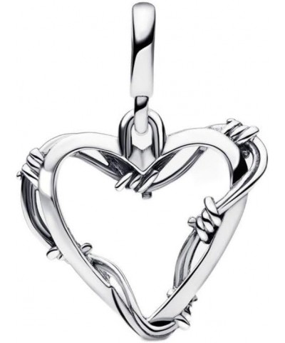 Charm 925 Sterling Silver Pendant,Girl Jewelry Beads Gifts for Women Bracelet&Necklace Heart-shaped totem dangle $9.71 Bracelets