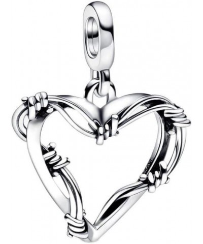 Charm 925 Sterling Silver Pendant,Girl Jewelry Beads Gifts for Women Bracelet&Necklace Heart-shaped totem dangle $9.71 Bracelets