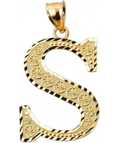 Personalized 10k Yellow Gold Initial Letters A-Z Charm Pendant S $133.19 Pendants