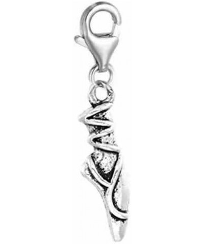 Ballet Shoe" Clip On For Bracelet Charm Pendant for European Charm Jewelry w/Lobster Clasp $7.64 Bracelets