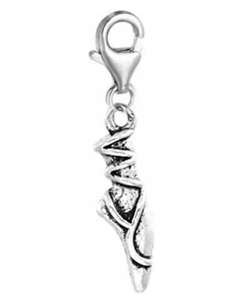 Ballet Shoe" Clip On For Bracelet Charm Pendant for European Charm Jewelry w/Lobster Clasp $7.64 Bracelets