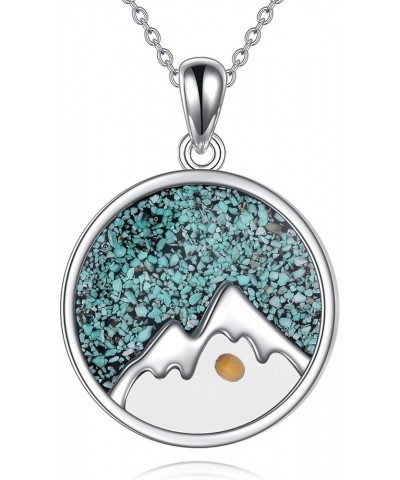 Mountain Necklace Sterling Silver Mountain Faith Pendant Religious Jewelry Gifts for Women Men Mountain Mustard Seed $22.56 N...