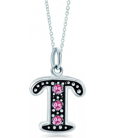 Pink Letter A-Z Alphabet Initial Charms Bead Necklace Pendant T $9.35 Bracelets