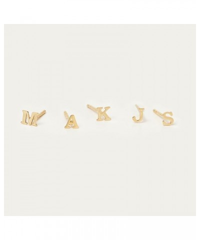 14K Solid Gold Initial Earring for Women | 14k Gold Letter Stud Earring, A -Z, All Letters G $35.42 Earrings