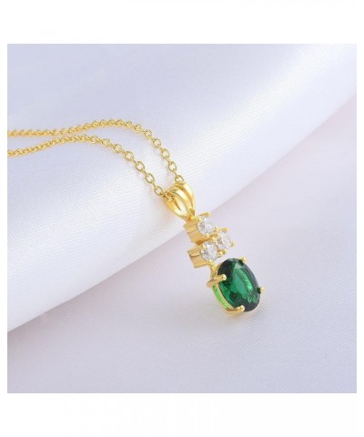 Gemstone Layered Necklace Pendant Handmade 18k Gold Plated Sterling silver Dainty Necklace for Women, Fashion Jewelry For Wom...