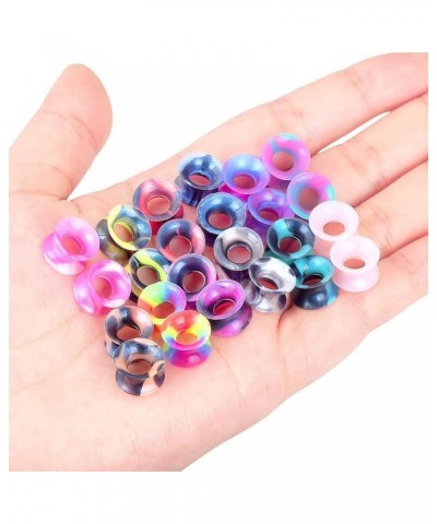 30pcs/22pcs Colorful Silicone Gauges Plugs Double Flared Flexible Tunnels Ear Skin Stretcher Kit Piercing 3mm-25mm 24pcs, 2g(...