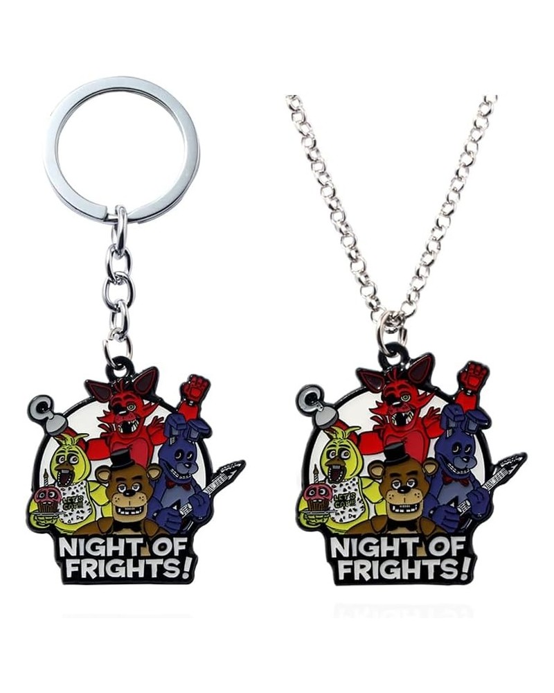 FNAF Freddy's Security Keychain - Fazbear Nights Costume Keychain - Cosplay Collectors for Man Woman Fans Fnaf Keychain Neckl...