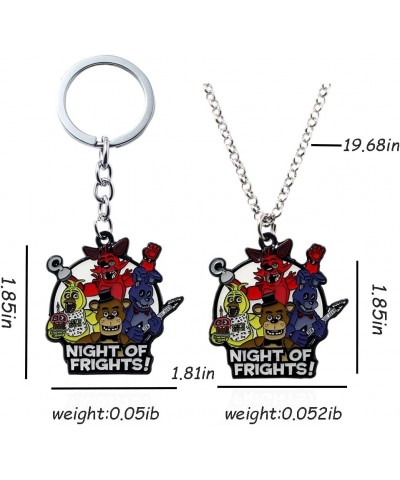 FNAF Freddy's Security Keychain - Fazbear Nights Costume Keychain - Cosplay Collectors for Man Woman Fans Fnaf Keychain Neckl...