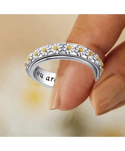 Ring Set Stainless Steel Flower Gold Sliver Wedding Elegant Jewelry 925 Rings and Silver Rings (6, Green) flowers. 8 $8.00 Rings