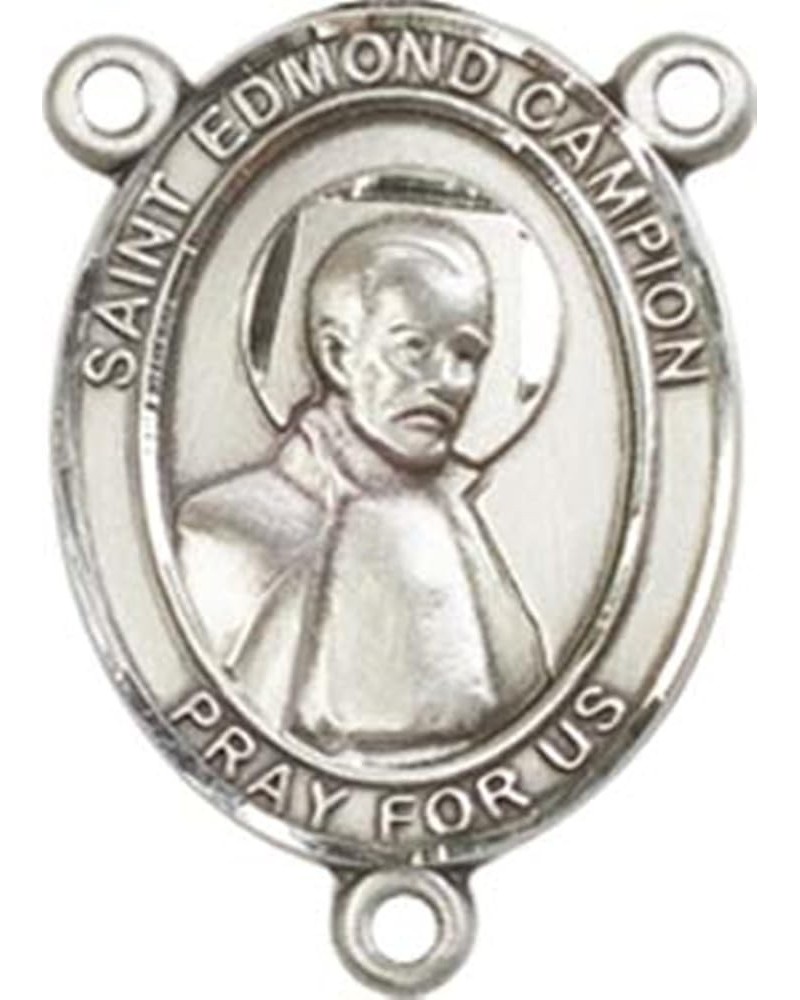 Sterling Silver Catholic Patron Saint Rosary Centerpiece Medal, 3/4 Inch Saint Edmund Campion $39.21 Pendants