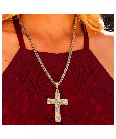 Extra Large Modern Crucifix Necklaces for Men & Women 24k Real Gold Plated Extra Large Modern Diamond Cut Crucifix $41.78 Nec...