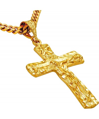 Extra Large Modern Crucifix Necklaces for Men & Women 24k Real Gold Plated Extra Large Modern Diamond Cut Crucifix $41.78 Nec...