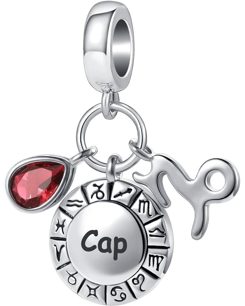 12 Zodiac Signs Happy Birthday Constellations Charm Birthstone Bead for Pandora Bracelet Capricorn(12.22-1.19) $8.39 Bracelets