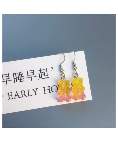 Resin Bear Drop Earring Set Gummy Candy Bear Earrings Funny Colorful Transparent Cartoon Bear Dangle Earring Handmade Cute An...