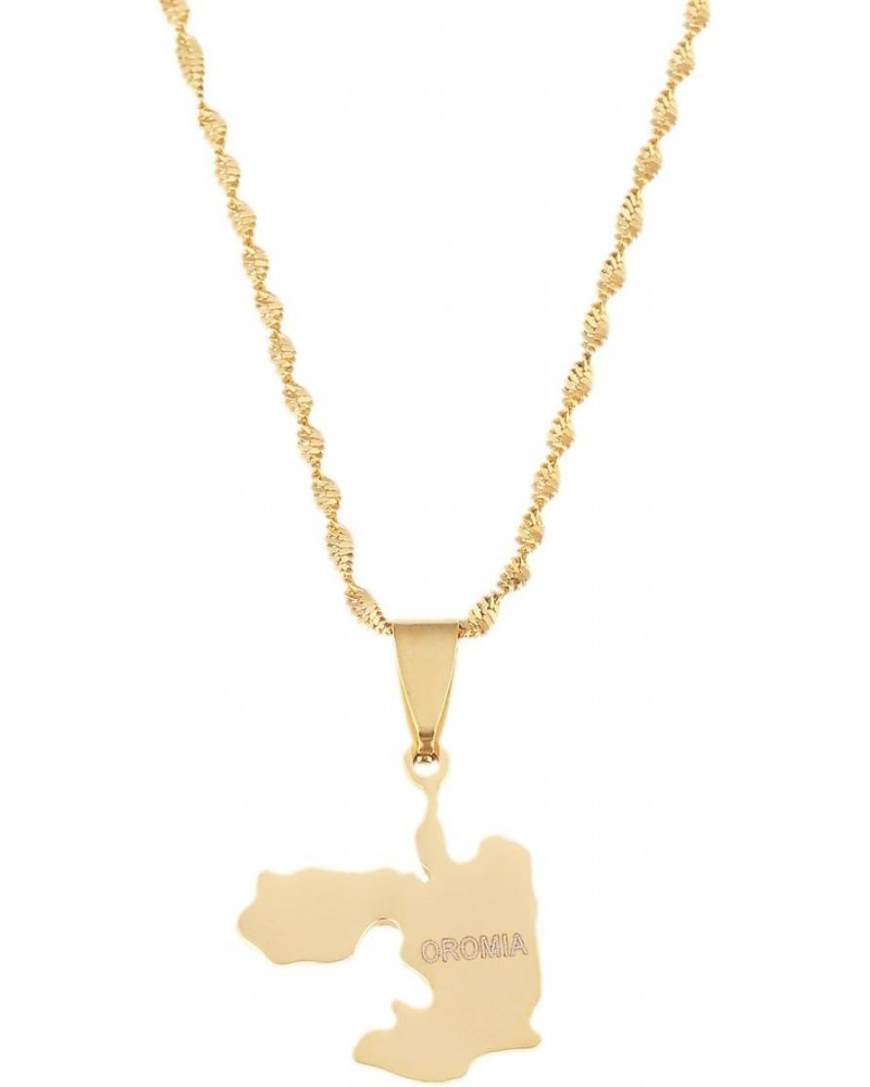 Ethiopia Oromia Map Pendant and Necklaces for Women Oromo Jewelry $7.60 Necklaces