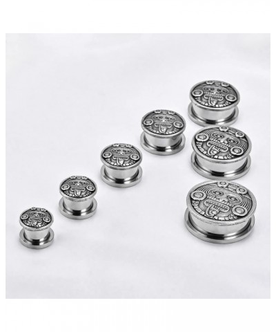 1 Pair Stainless Steel Screw Ear Gauges Flesh Tunnels Plugs Punk Cross Stretcher Piercing For Men Women Gauge 8mm-25mm 3/4"-1...