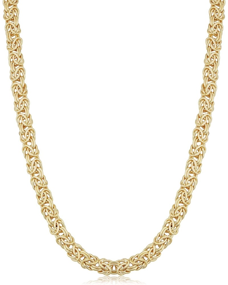 Solid 14k Yellow Gold Filled 6 mm Byzantine Necklace for Men and Women (18 or 20 inch) $91.45 Necklaces