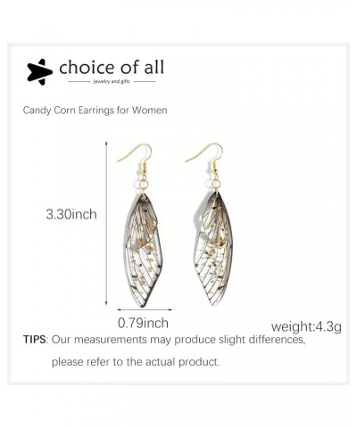 Butterfly Wing Drop Earrings for Women Girls Crystal Fairy Wing Earrings Multicolored Butterfly Wing Hook Earrings Party Wedd...