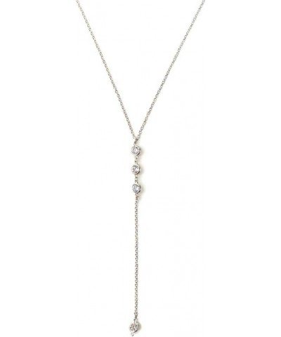 Exquisite Czech Drill Y-shaped Lariat Necklace.Gold And Silver Chain Glass Crystal Pendant Necklace,Wedding Bridal Woman Jewe...