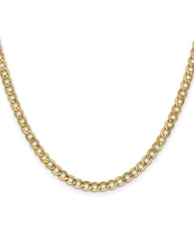 10k Yellow Gold 4.3mm Curb Chain Necklace 6.15g for Men Women 16.0 Inches $84.78 Bracelets