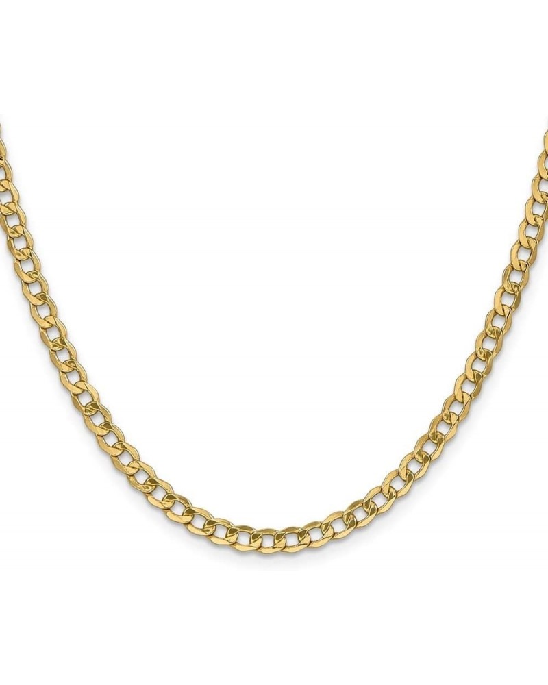 10k Yellow Gold 4.3mm Curb Chain Necklace 6.15g for Men Women 16.0 Inches $84.78 Bracelets