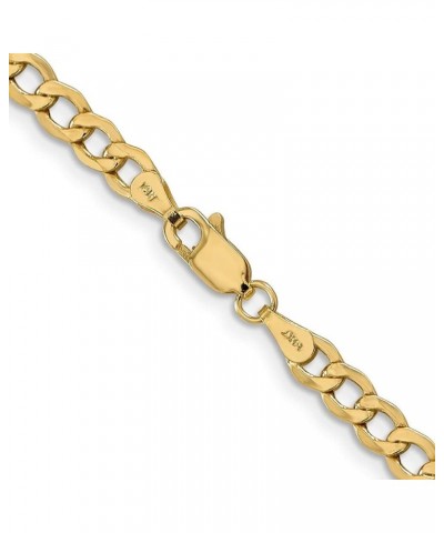 10k Yellow Gold 4.3mm Curb Chain Necklace 6.15g for Men Women 16.0 Inches $84.78 Bracelets