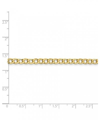 10k Yellow Gold 4.3mm Curb Chain Necklace 6.15g for Men Women 16.0 Inches $84.78 Bracelets