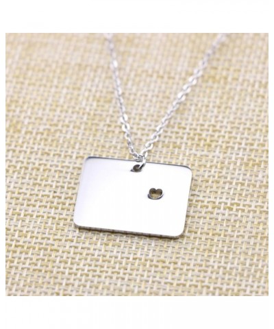 State Necklace Pendant Country Map Pendant Charm Jewelry Gift for Women Teens Wyoming $6.78 Necklaces