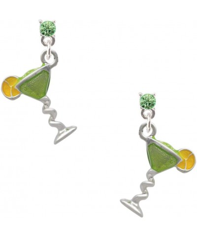 Tropical Drink - Lime Green Crystal Post Earrings Lime Green $11.34 Earrings