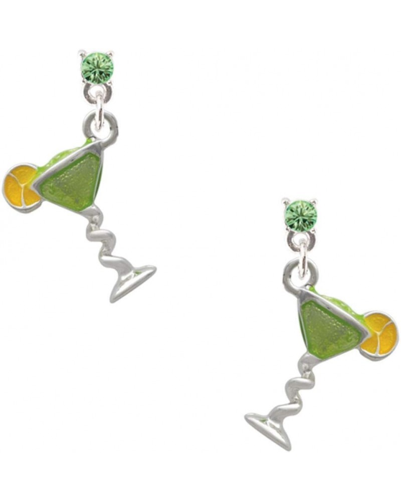 Tropical Drink - Lime Green Crystal Post Earrings Lime Green $11.34 Earrings