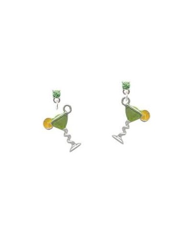 Tropical Drink - Lime Green Crystal Post Earrings Lime Green $11.34 Earrings