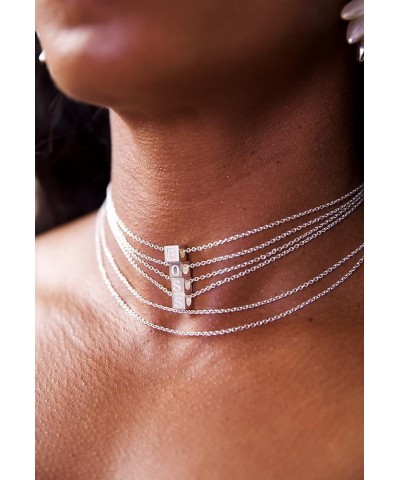 Cube Initial Necklace | Cube Necklace With 18” Cable Chain | Women's Jewelry | Jewelry Gifts For Women | Handmade Jewelry Mad...