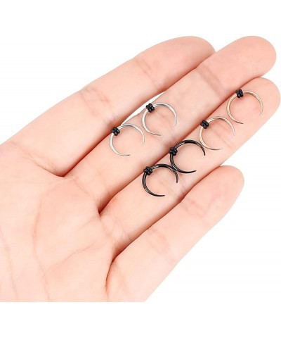 14G 16G Pincher Septum Rings C Shape Buffalo Stainless Steel Horseshoes Nose Ring Taper Kit Septum Piercing Jewelry with O-Ri...