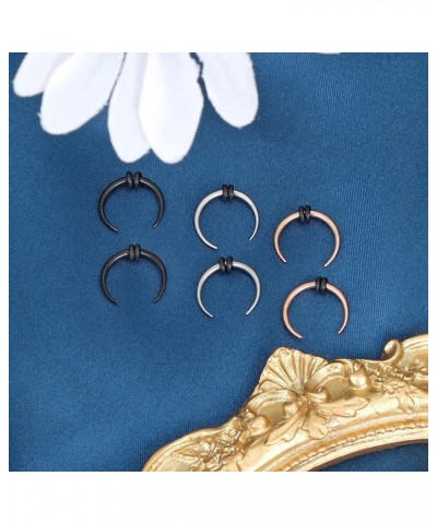 14G 16G Pincher Septum Rings C Shape Buffalo Stainless Steel Horseshoes Nose Ring Taper Kit Septum Piercing Jewelry with O-Ri...