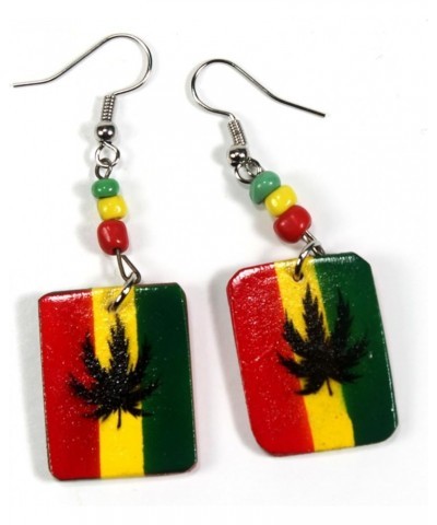 Women Rasta Wooden Earrings Reggae Jamaica African Queen Style 6 Pcs Marijuana Set $11.67 Earrings