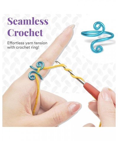 Crochet Ring For Finger, Lefties & Righties Yarn Tension Control Ring, Adjustable Companion Ring, Gift for Crocheters Knitter...