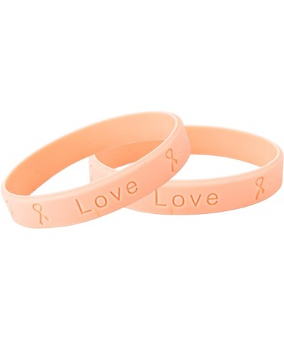 Peach Awareness Silicone Bracelets - Peach Rubber Wristbands for Endometrial Cancer & Uterine Cancer Awareness - Perfect for ...