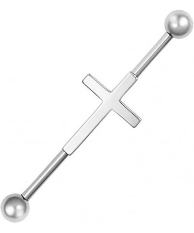 14g 38mm (1.5 Inch) Surgical Steel Sideways Cross Industrial Piercing Barbell $8.99 Body Jewelry