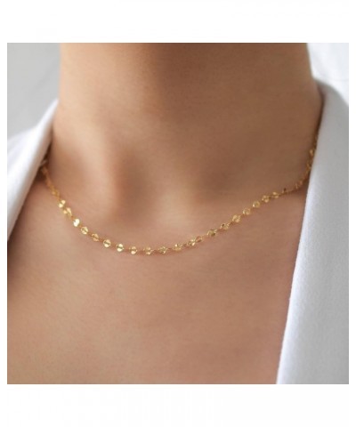 Gold Chain Necklaces for Women - 14k Gold Plated Chain Necklace Simple Layered Necklaces Cuban Paperclip Rope Chain Gold Chok...