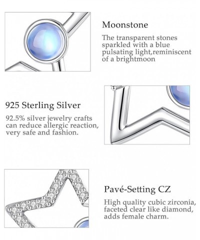 925 Sterling Silver Witchy Jewelry for Women: Raven, Pentagram, Mushroom, Cat, Sun, Moon, Star, 12 Zodiac (Artificial Moonsto...