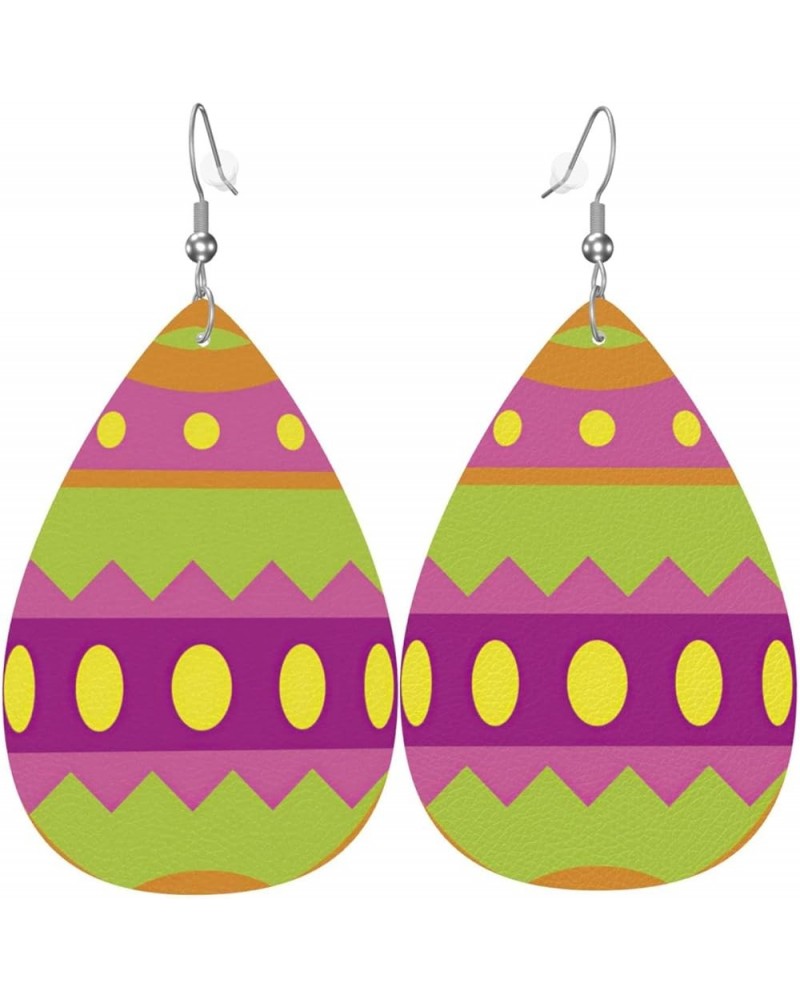 I Am Black History Month Earrings for Women,Faux Leather Earrings with Silvering Hoop One Size Colorful Easter Eggs $9.89 Ear...