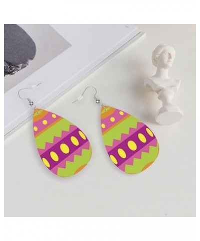 I Am Black History Month Earrings for Women,Faux Leather Earrings with Silvering Hoop One Size Colorful Easter Eggs $9.89 Ear...