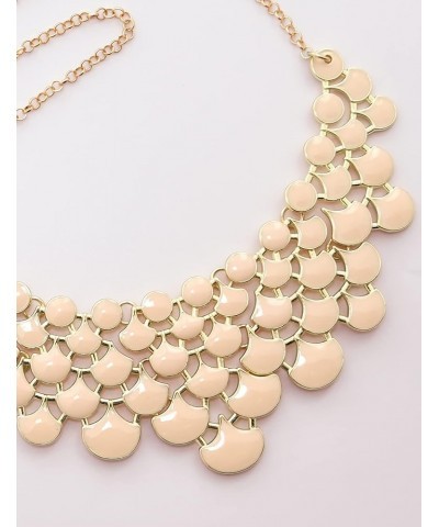 Fashion Statement Collar Necklace Vintage Openwork Bib Costume Jewelry Beige $11.79 Necklaces