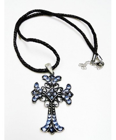 Stainless Steel Fashion Cross Pendant Necklace Antique / Blue $7.79 Necklaces