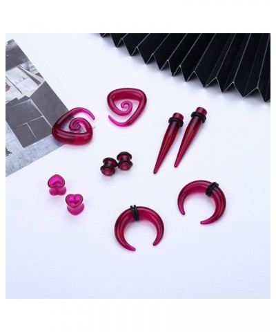 84 Pcs Ear Stretching Kit 14G-00G Ear Gauges Expander Set Acrylic Tapers Plugs Silicone Tunnels Body Piercing Jewelry Horsesh...