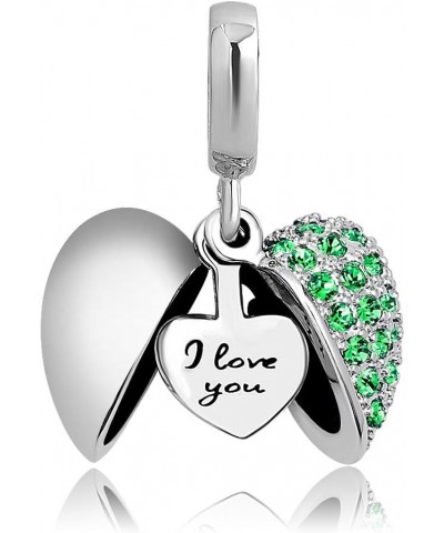 Heart I Love You Birthday Gifts Charms Bead For Charms Bracelet & Necklaces Green $8.99 Bracelets