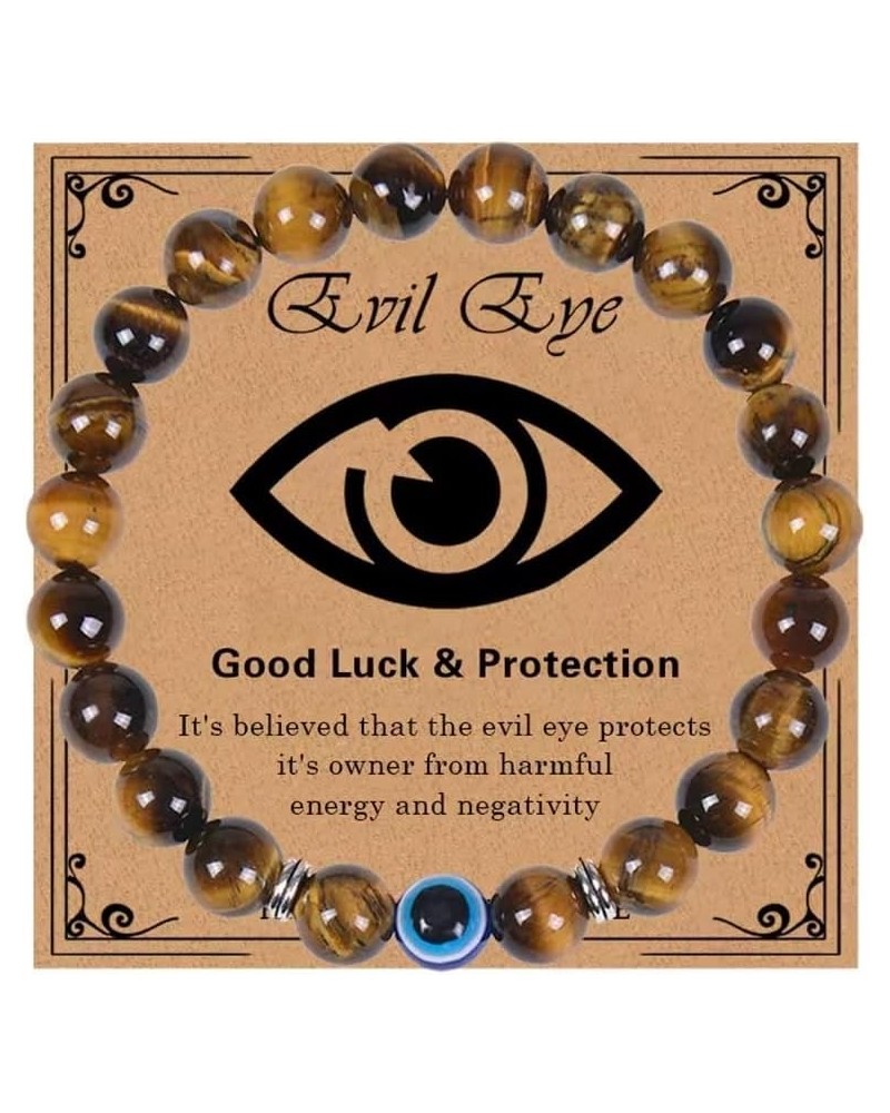 Evil Eye Bracelets, Good Luck Bracelet for Protection Blessing, Healing Crystals Amulet Jewelry, Mal De Ojo Bracelet, Evil Ey...