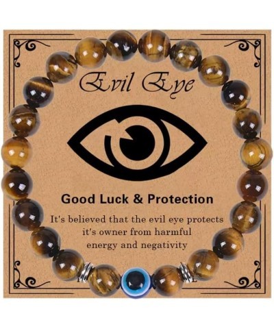 Evil Eye Bracelets, Good Luck Bracelet for Protection Blessing, Healing Crystals Amulet Jewelry, Mal De Ojo Bracelet, Evil Ey...