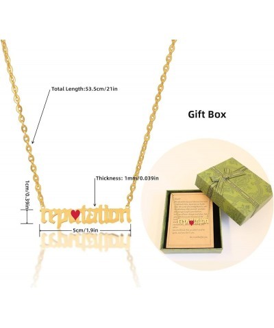 18k Gold Necklace for Women, Fans Tour Outfit, Perfect Music Fan Gifts For Tour Concert Party Reputation $6.83 Necklaces