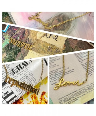 18k Gold Necklace for Women, Fans Tour Outfit, Perfect Music Fan Gifts For Tour Concert Party Reputation $6.83 Necklaces